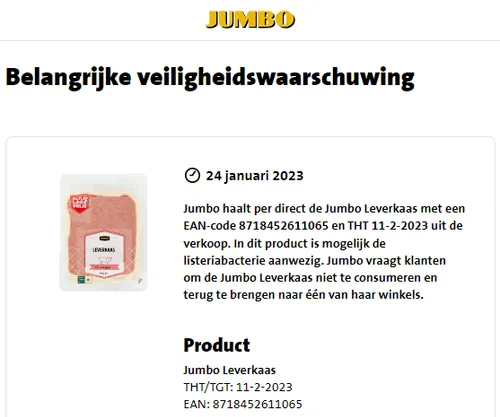 recall jumbo leverkaas