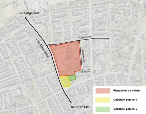 aanduiding plangebied met legenda de helster