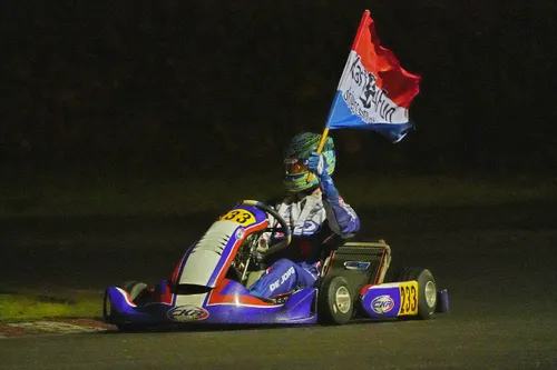 Kampioen Ryan de Jong 125cc schakelkart