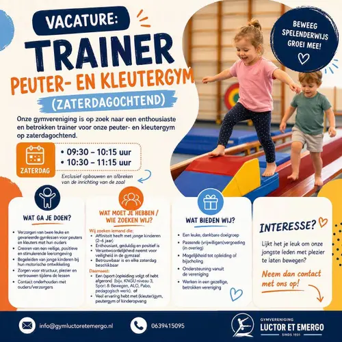 trainer peuter en kleutergym