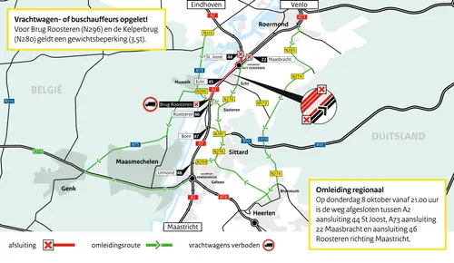 Omleidingsroute regionaal donderdag en vrijdag - WeekendBreek 2026