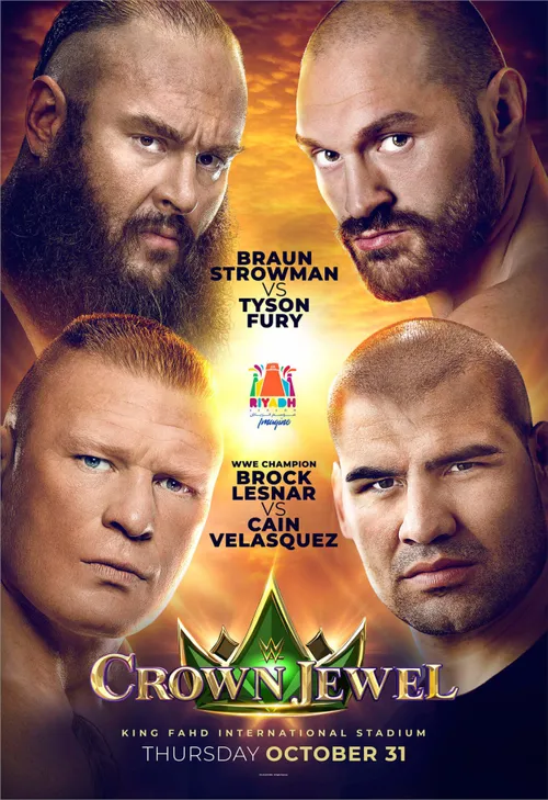 new keyart crown jewel fury vs strowman velasquez vs lesnar 1