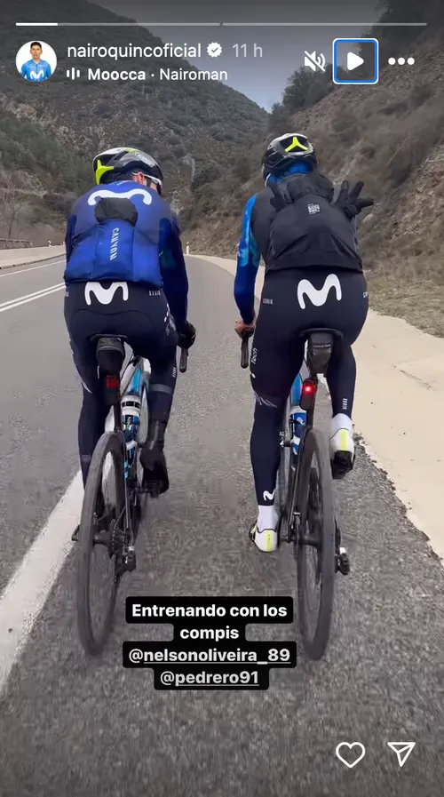 Bild Movistar Team beim Training<br>