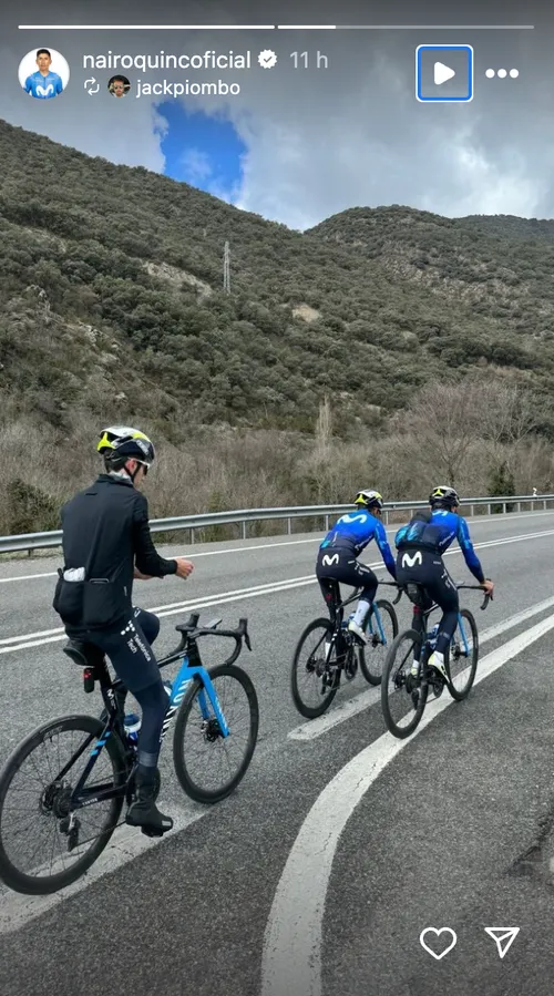 Bild Movistar Team im Training<br>