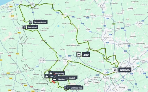 Karte Gent Wevelgem 2025