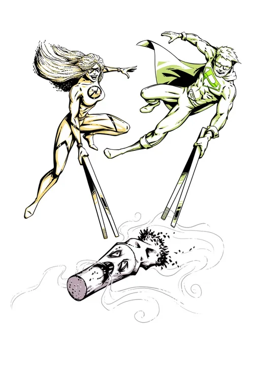 peuken plandelman en peukenmeisje