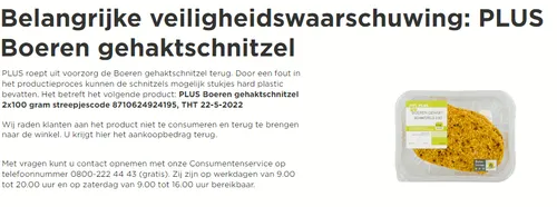 recall plus boerenschnitzel