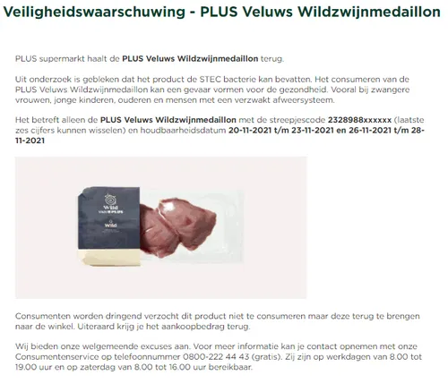 recall plus veluws wildzwijnmedaillon