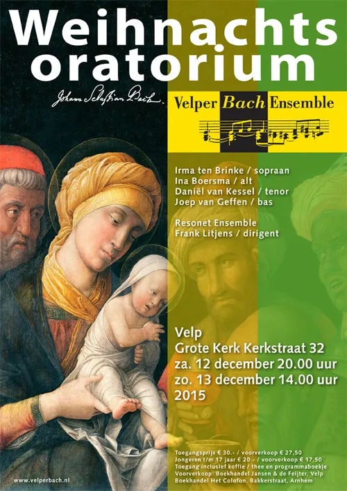 affiche weihnachtsoratorium velp 12 en 13 december 2015