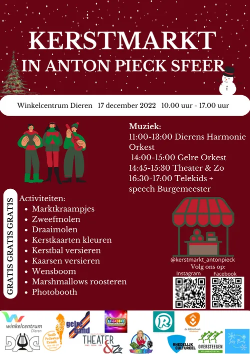 anton pieck kerstmarkt winkelcentrum dieren