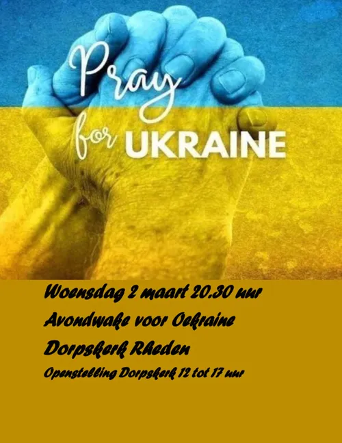 avondwake dorpskerk rheden voor oekraine protestantse gemeente rheden