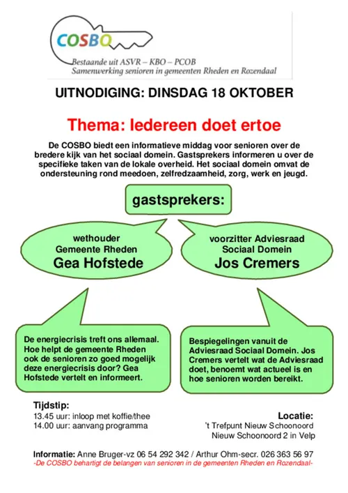 cosbo bijeenkomst energiecrisis wat kan de gemeente voor u doen