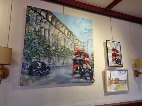 expositie van inesz jenkins de leeuw bij pannekoekhuis strijland 1