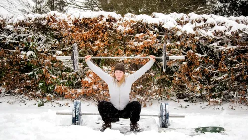 foto training in de sneeuw karin fikse