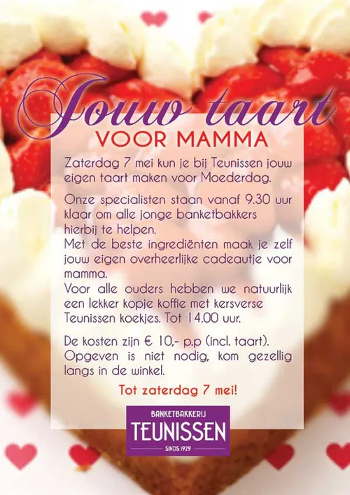 jouw eigen taart voor mamma