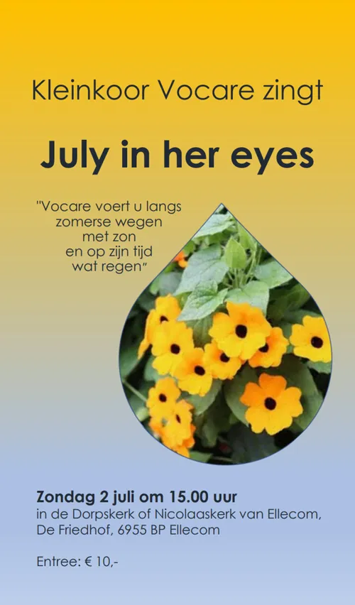 kleinkoor vocare zingt juli in her eyes