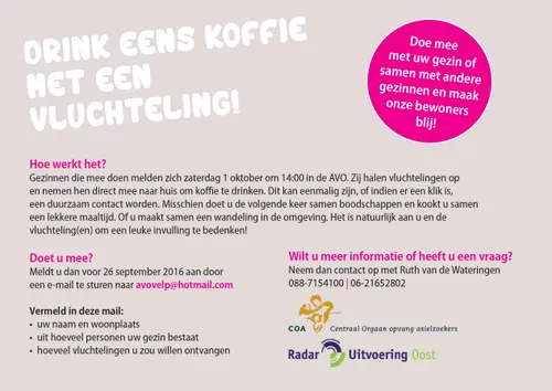 koffie drinken met een vluchteling1