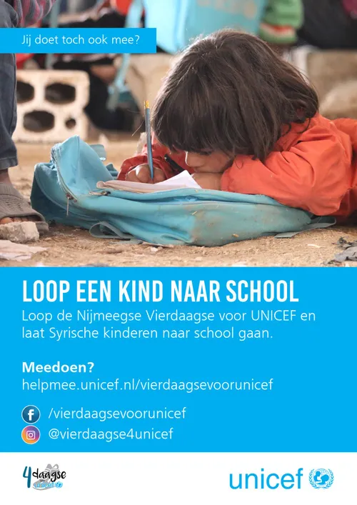 lopen voor unicef vierdaagse voor unicef