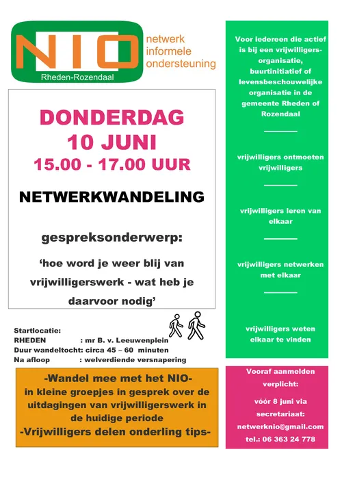 nio uitnodiging netwerkwandeling 10 juni 2021