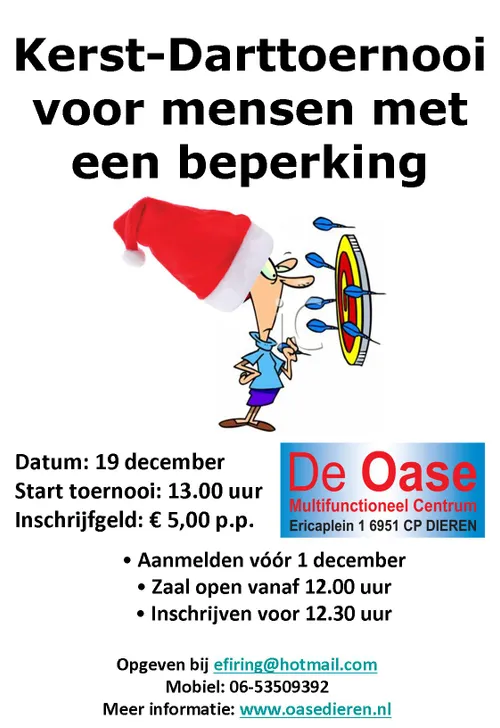 poster kerst dart oase 191215
