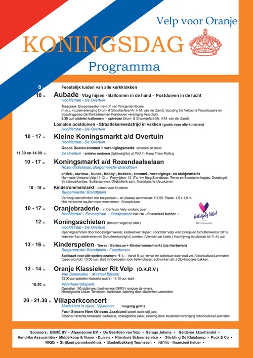 programma koningsdag