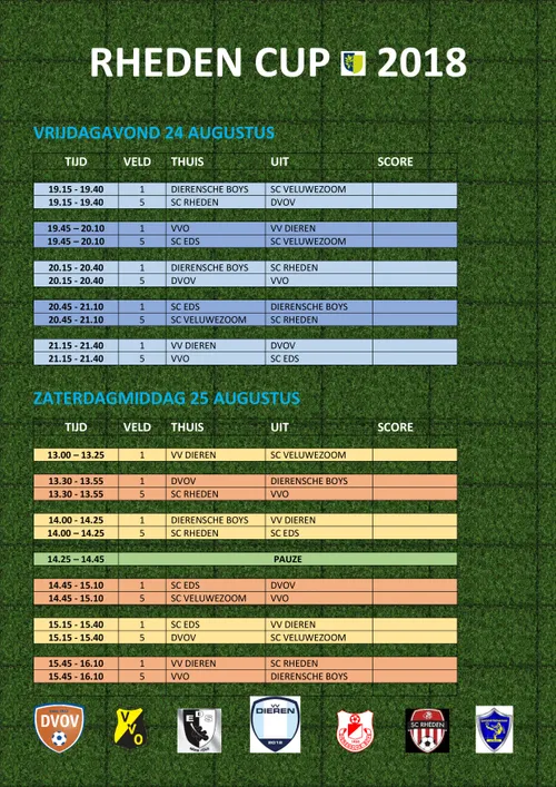 rheden cup 2018 programma