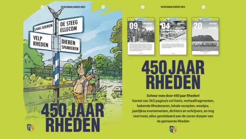 scheurkalender rheden 450 jaar