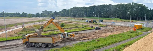 turborotonde bij ellecom en tijdelijk fietspad naar doesburg
