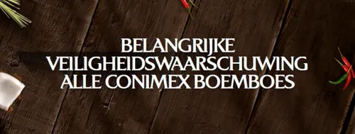 veiligheidswaarschuwing conimex boemboes