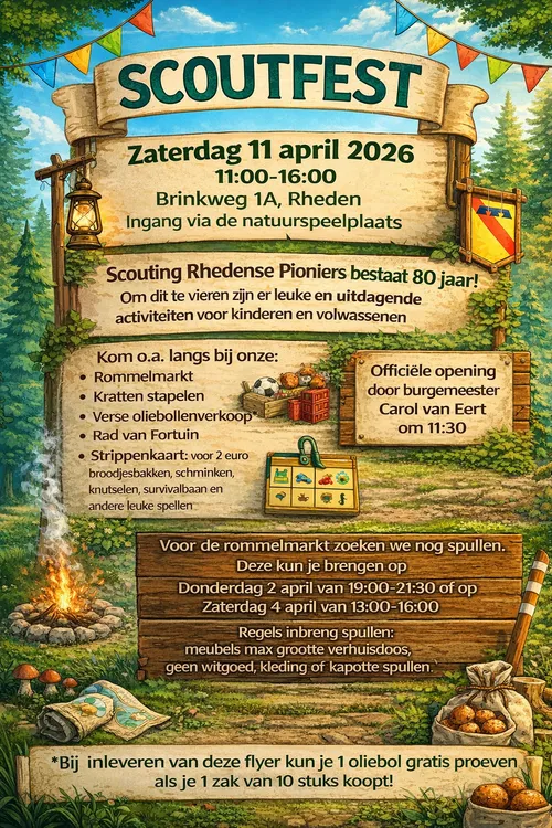 Poster Scoutfest Rhedense Pioniers