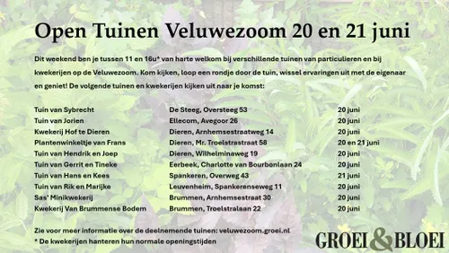 open tuinen 26 Groei&amp;Bloei