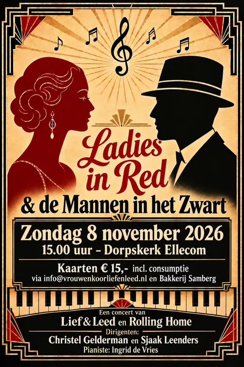 Ladies in Red &amp; de Mannen in het Zwart - Lief&amp;Leed Ellecom
