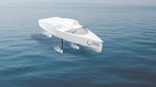 het team ontwerpt een vliegende waterstof boot