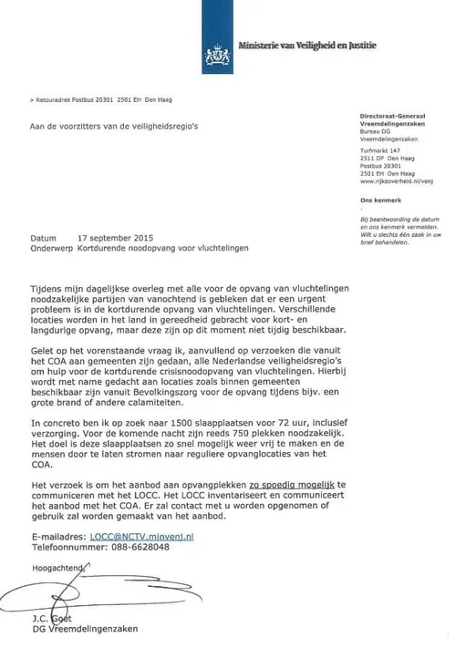 150917 brandbrief vluchtelingen