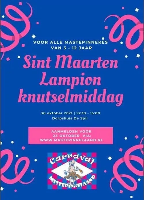 2021 10 30 sint maarten lampion knutselmiddag flyer