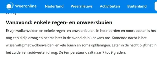 Afbeelding: Weeronline