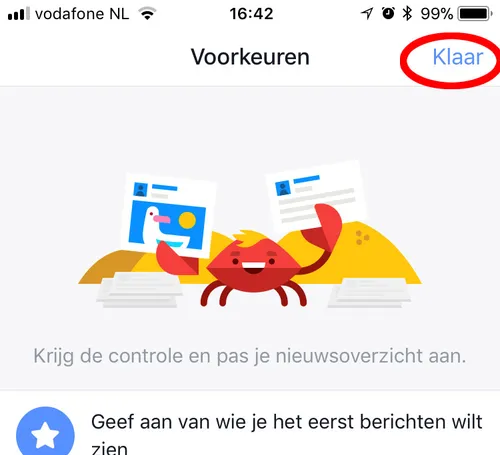 12 klik rechtsboven op klaar1