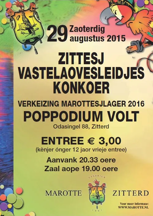 affiche vastelaovesleidjeskonkoer zitterd 2015