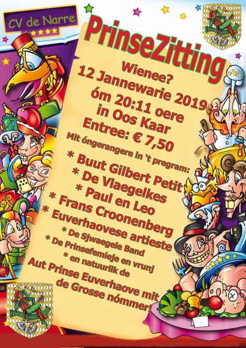 affisje prinsezitting 2019