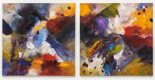alexander vogels nebulas tweeluik2019 olieverf op doek 2x 90x90 cm