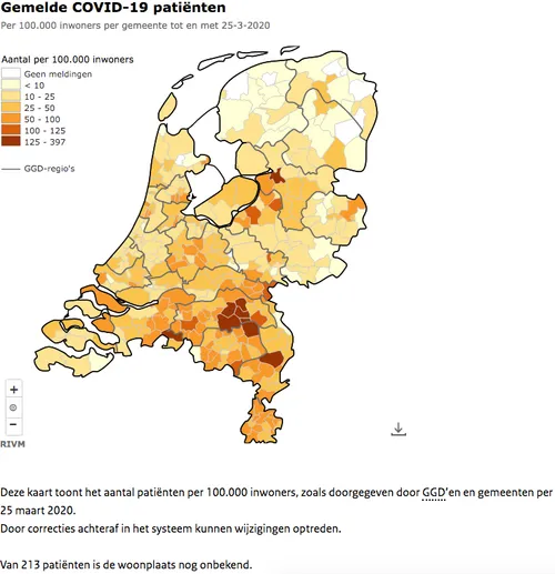 covid 19 in nederland 25 maart 2020