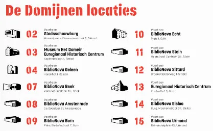 de domijnen locaties