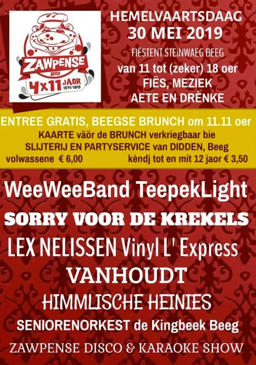 feest zawpense 4x11 jaar