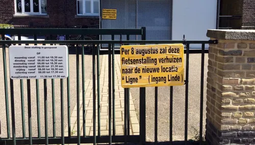 fietsenstalling parklaan verhuisd