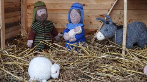 gebreide kerststal janke faber