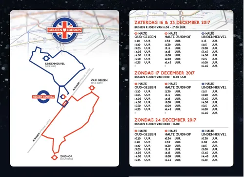 geleen loves london routetabel en tijden