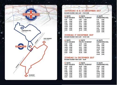 geleen loves london routetabel en tijden
