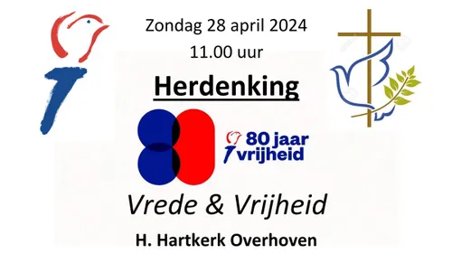 herdenking vrede en veiligheid 28 april 2024 overhoven