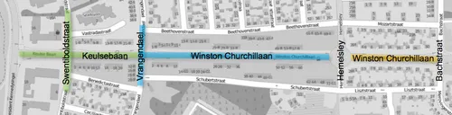 kaartje fasering werkzaamheden churchilllaan