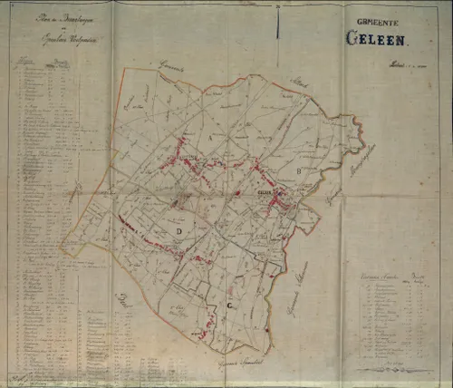 kadastrale kaart geleen 1913